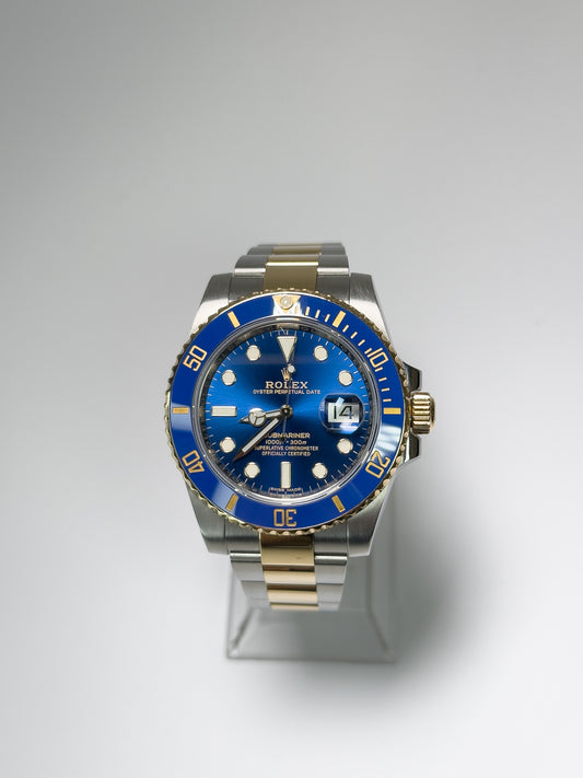 ROLEX SUBMARINER DATE - OYSTERSTEEL AND YELLOW GOLD - BLUE DIAL